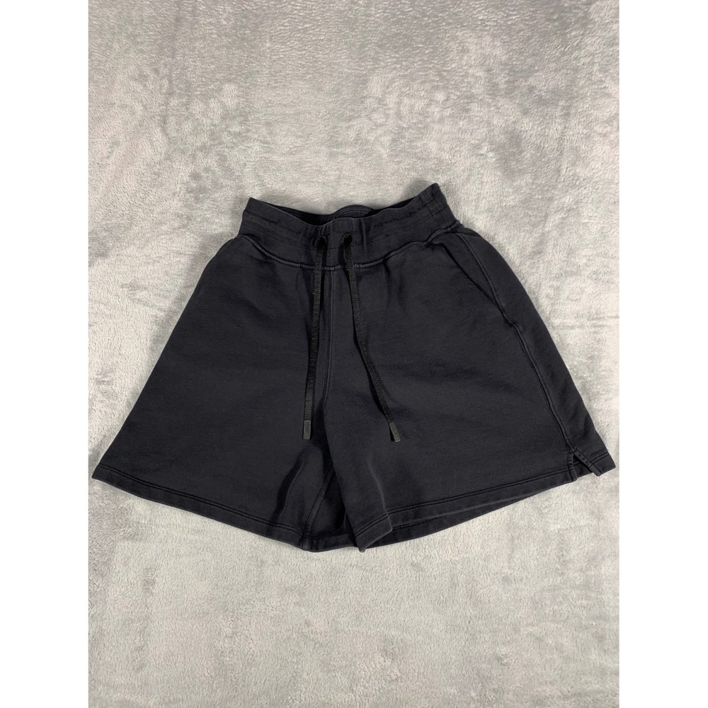 Lululemon Athletic Shorts Scuba High-Rise Short Womens Black Drawstring